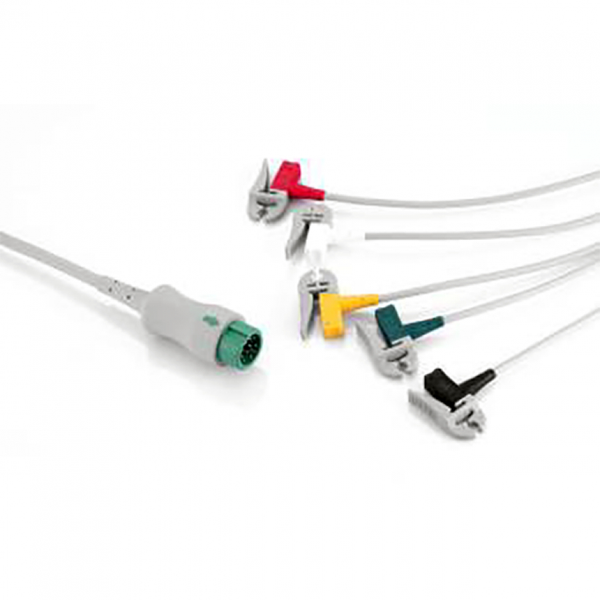 ЭГК КАБЕЛЬ НА 5 ОТВЕДЕНИЙ 12 PIN ВЗРОСЛЫЙ/ПЕДИАТРИЧЕСКИЙ (ЗВЖИМ) image