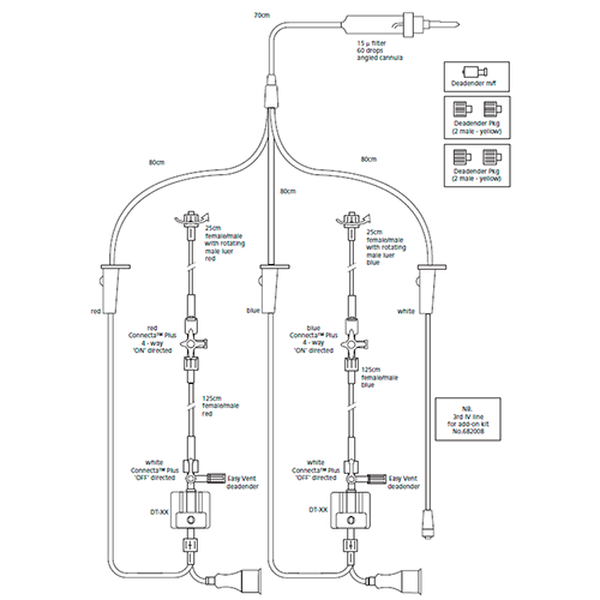 НАБОРЫ ДЛЯ ИЗМЕРЕНИЯ ИНВАЗИВНОГО ДАВЛЕНИЯ ARGON GABARITH С ТРЕМЯ ДАТЧИКАМИ image