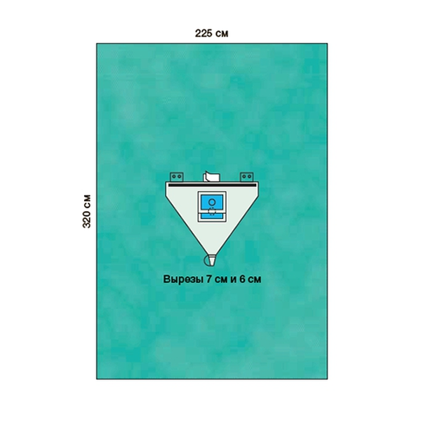 ПРОСТЫНЯ ДЛЯ АРТРОСКОПИИ ПЛЕЧА С ВСТРОЕННЫМ МЕШКОМ image