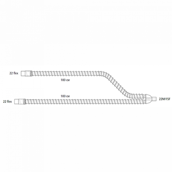 ДЫХАТЕЛЬНЫЕ КОНТУРЫ ПВХ ВЗРОСЛЫЕ АНЕСТЕЗИОЛОГИЧЕСКИЕ image