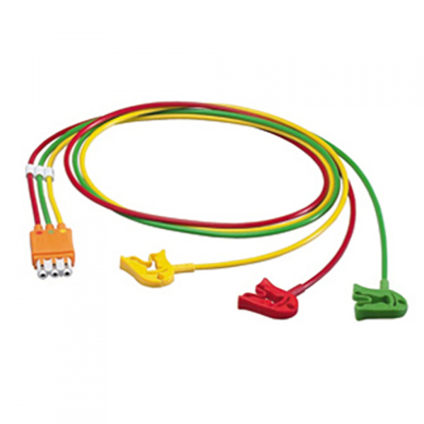 КАБЕЛЬ ЭКГ НА 3 ОТВЕДЕНИЯ С ЗАЖИМАМИ (ДЛЯ ОПЕРАЦИОННОЙ) 989803145141 image