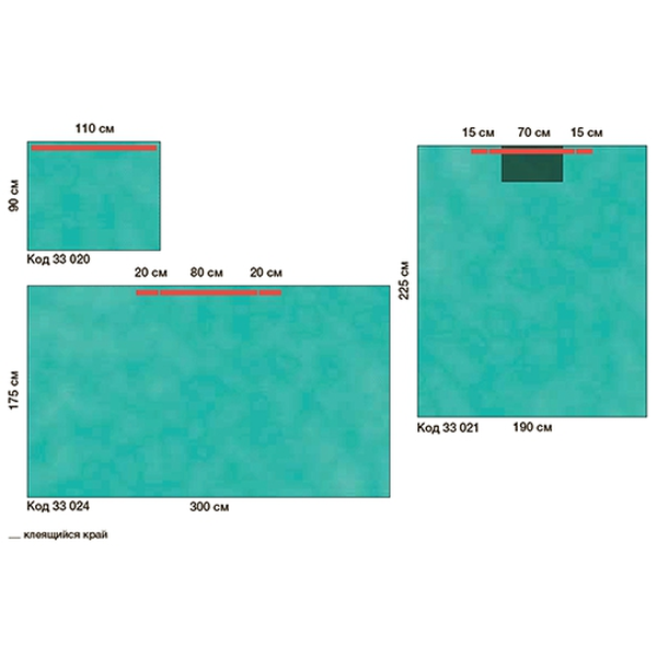 ПРОСТЫНИ ОПЕРАЦИОННЫЕ С ЛИПКИМ КРАЕМ image