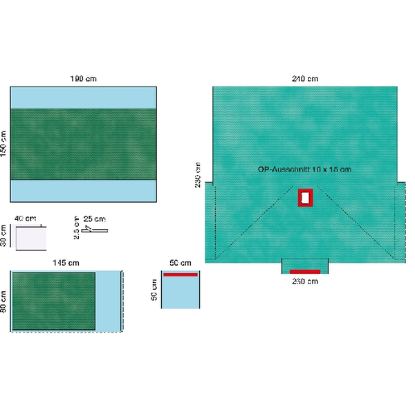 КОМПЛЕКТ ХИРУРГИЧЕСКОГО БЕЛЬЯ ДЛЯ ГИНЕКОЛОГИИ 1 image