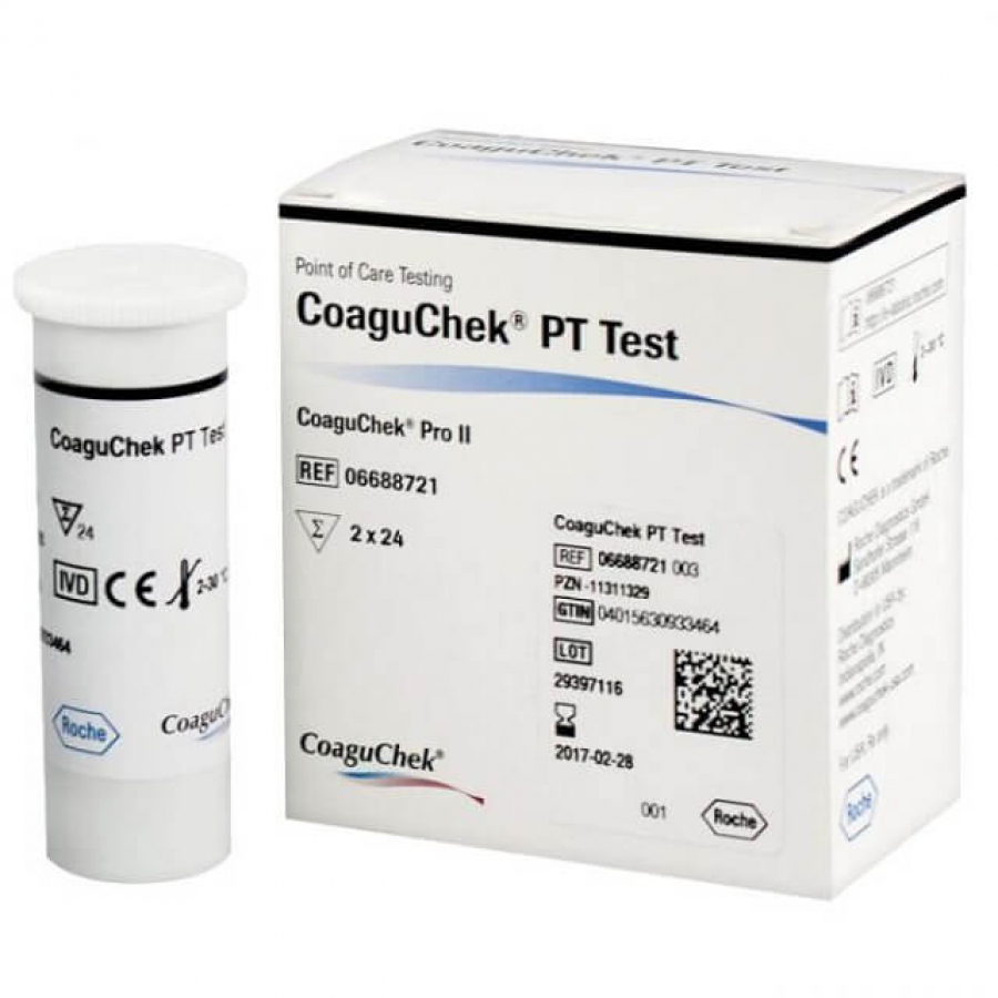 ТЕСТ-ПОЛОСКИ ДЛЯ ОПРЕДЕЛЕНИЯ ПТВ COAGUCHEK PRO II (COAGUCHEK PT TEST)
