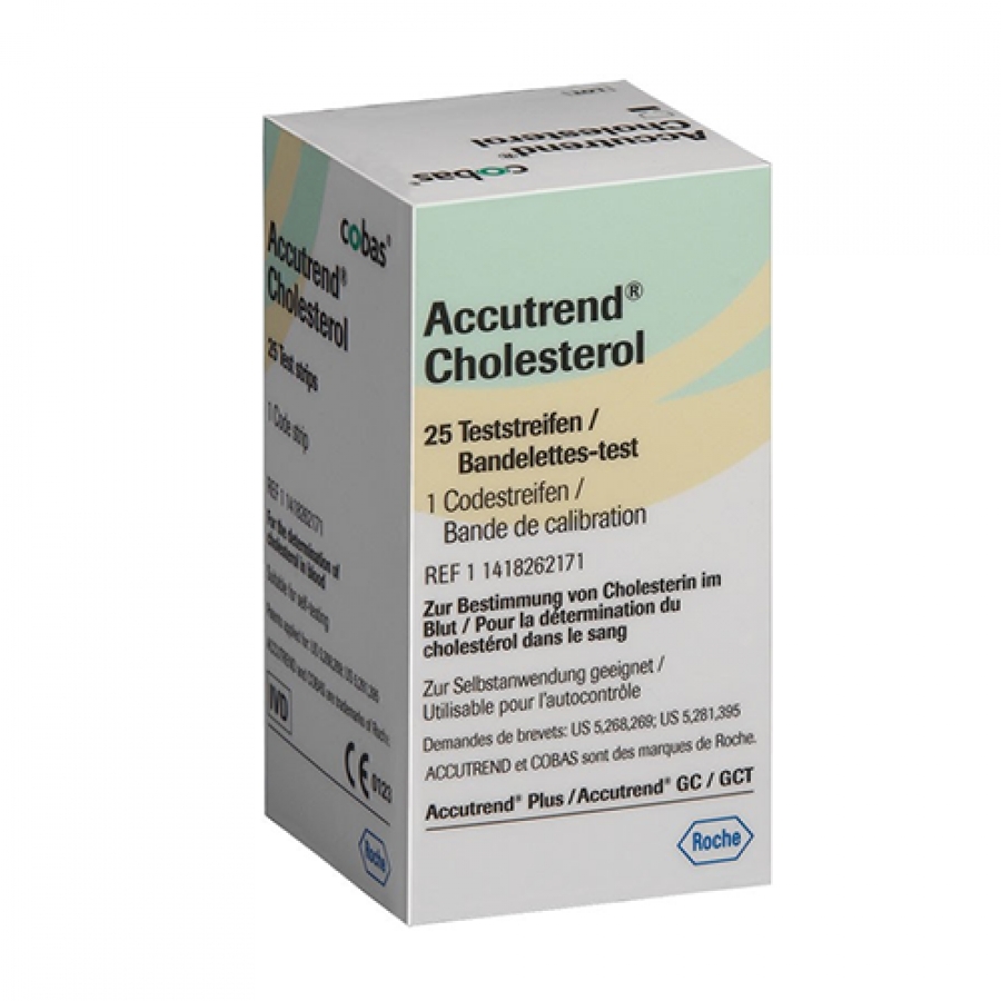 ТЕСТ-ПОЛОСКИ ДЛЯ ОПРЕДЕЛЕНИЯ УРОВНЯ ХОЛЕСТЕРИНА ACCUTREND PLUS (ACCUTREND CHOLESTEROL)