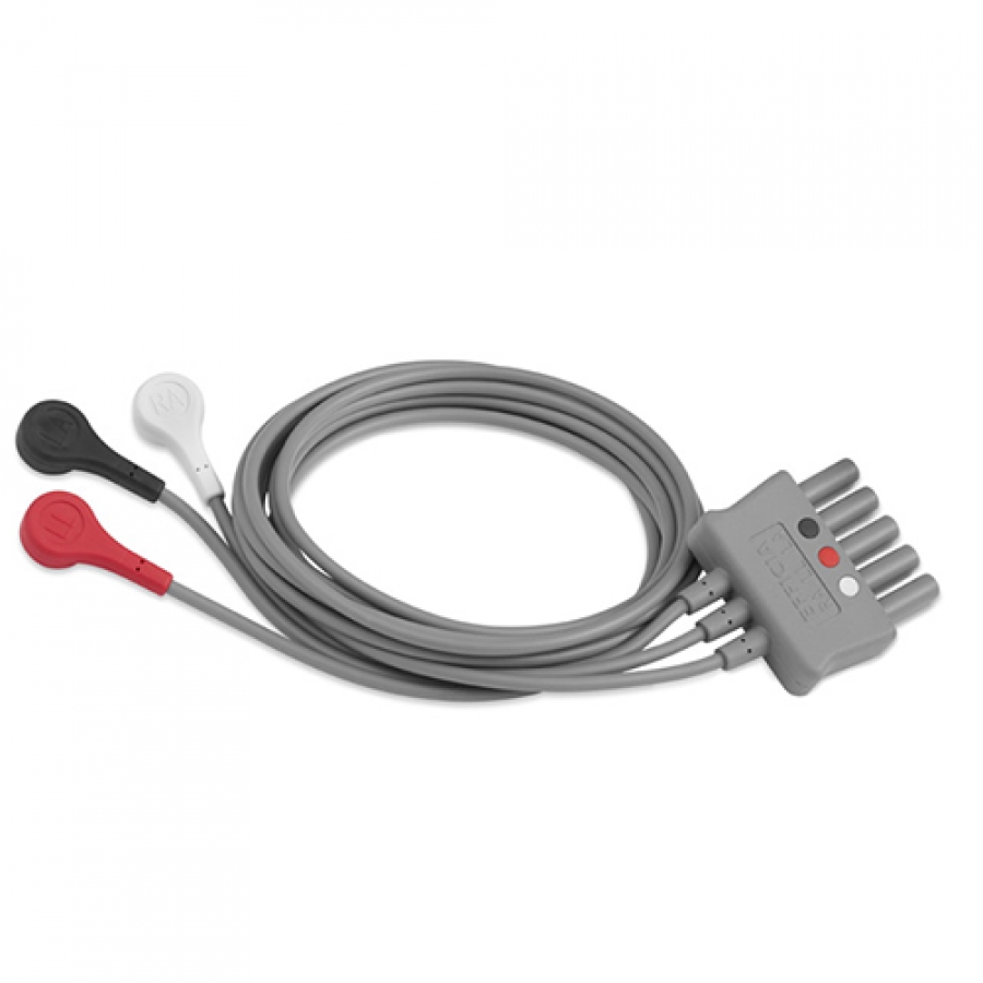 КАБЕЛЬ ЭКГ НА 3 ОТВЕДЕНИЯ С КНОПКАМИ ДЛЯ ДЕФИБРИЛЛЯТОРА PHILIPS EFFICIA DFM100