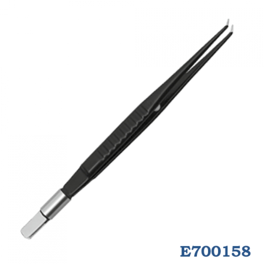 ПИНЦЕТ БИПОЛЯРНЫЙ ПРЯМОЙ С ЗАГНУТЫМИ КОНЧИКАМИ МНОГОРАЗОВЫЙ 16,5 СМ