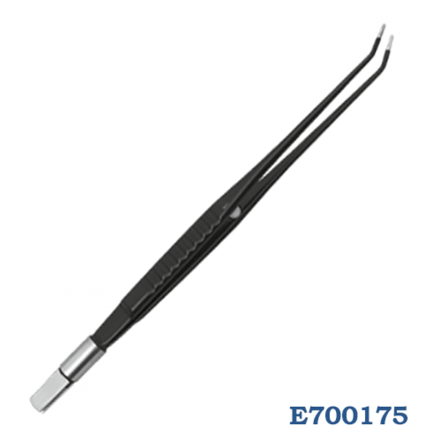 ПИНЦЕТ БИПОЛЯРНЫЙ ПРЯМОЙ С ИЗОГНУТЫМИ КОНЧИКАМИ МНОГОРАЗОВЫЙ 19 СМ