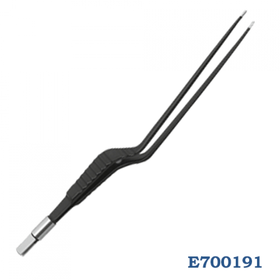 ПИНЦЕТ БИПОЛЯРНЫЙ БАЙОНЕТНЫЙ С ДЛИННЫМИ ПРЯМЫМИ КОНЧИКАМИ МНОГОРАЗОВЫЙ 23 СМ