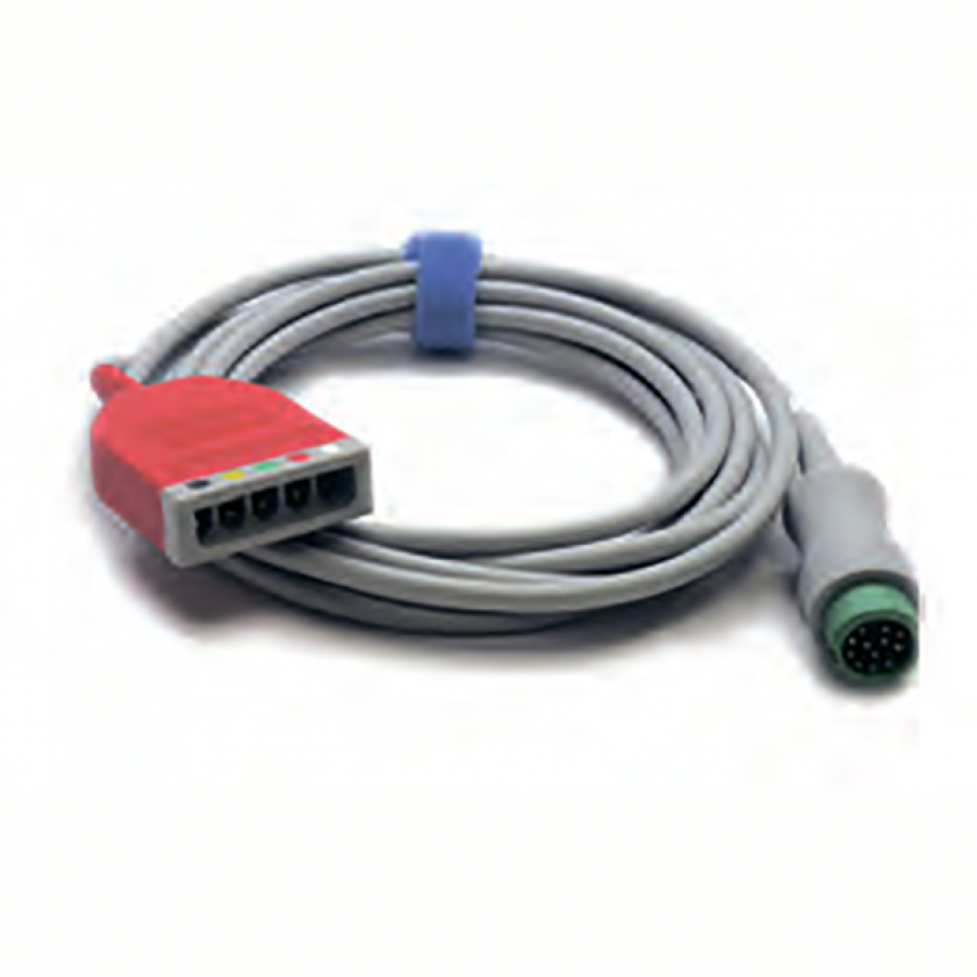 МАГИСТРАЛЬНЫЙ КАБЕЛЬ ЭКГ НА 3/5 ОТВЕДЕНИЙ (ВЗРОСЛЫЙ) ЗАЩИТА ОТ ПОМЕХ КОАГУЛЯТОРА