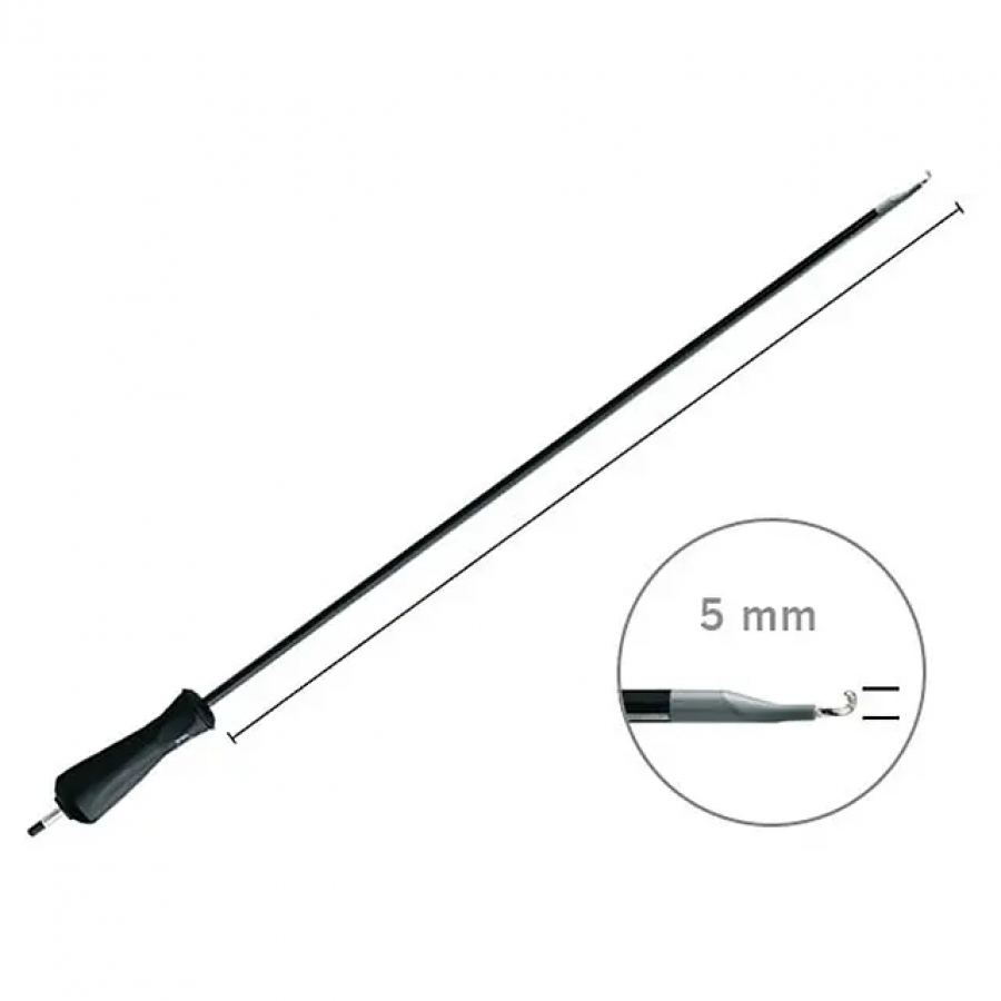 ЭЛЕКТРОД МОНОПОЛЯРНЫЙ ЛАПАРОСКОПИЧЕСКИЙ МАССИВНЫЙ КРЮЧОК 36 СМ (АВТОКЛАВИРУЕМЫЙ)