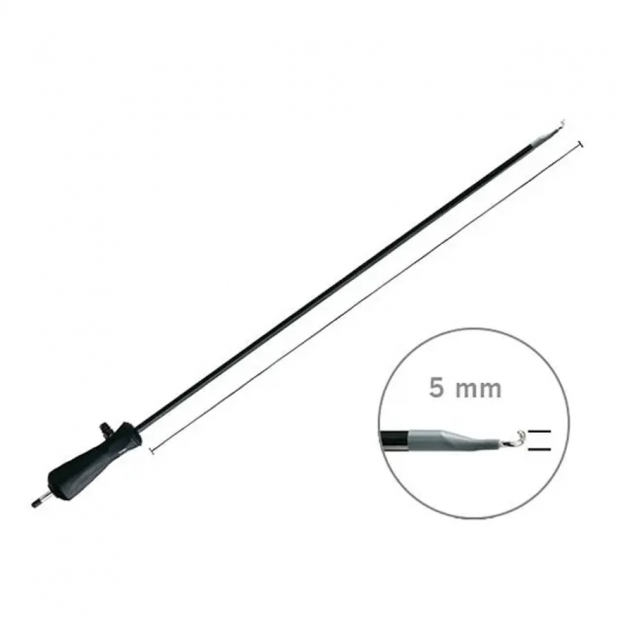 ЭЛЕКТРОД МОНОПОЛЯРНЫЙ ЛАПАРОСКОПИЧЕСКИЙ МАССИВНЫЙ КРЮЧОК 36 СМ (АВТОКЛАВИРУЕМЫЙ) С КАНАЛОМ ДЛЯ АСПИРАЦИИ