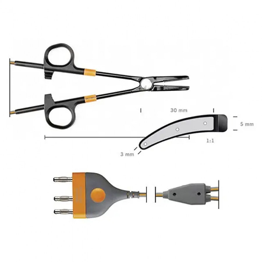 ЛИГИРУЮЩИЙ ИНСТРУМЕНТ ДЛЯ ОТКРЫТОЙ ХИРУРГИИ TISSUESEAL 19 СМ (АВТОКЛАВИРУЕМЫЙ)