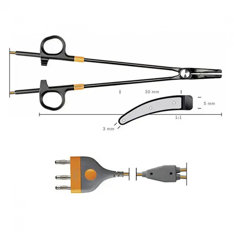 ЛИГИРУЮЩИЙ ИНСТРУМЕНТ ДЛЯ ОТКРЫТОЙ ХИРУРГИИ TISSUESEAL 28 СМ (АВТОКЛАВИРУЕМЫЙ)