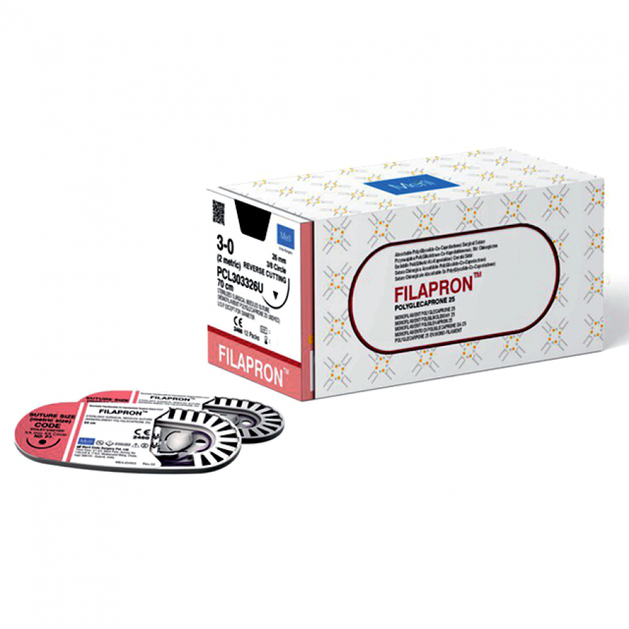 НИТЬ ХИРУРГИЧЕСКАЯ МОНОНИТЬ РАССАСЫВАЮЩАЯСЯ FILAPRON (ПОЛИГЛЕКАПРОН)
