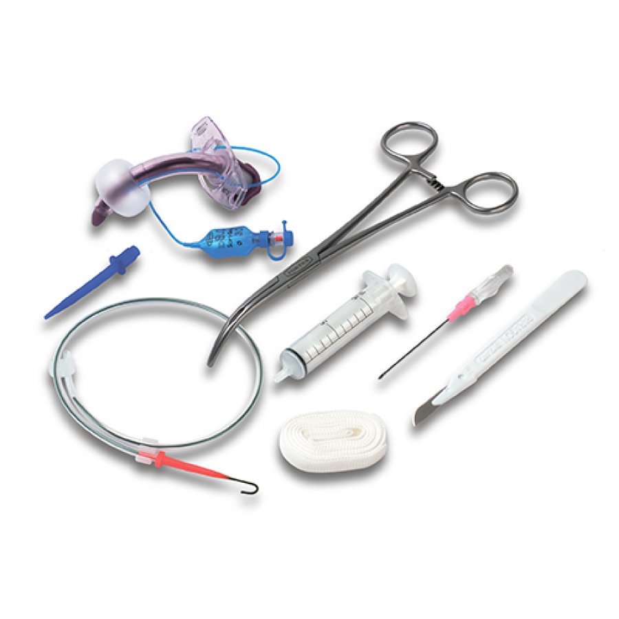 НАБОРЫ ДЛЯ ТРАХЕОСТОМИИ ПО МЕТОДИКЕ ГРИГГСА ТРУБКА BLUE LINE ULTRA С ЗАЖИМОМ 100/541