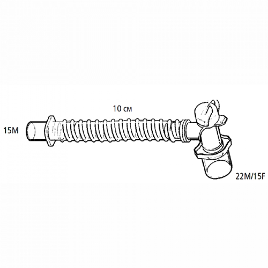 УГЛОВЫЕ КОННЕКТОРЫ ВЕРТЛЮЖНЫЕ ПВХ С ПОРТОМ ДЛЯ САНАЦИИ И БРОНХОСКОПИИ