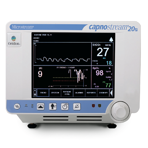 МОНИТОР ДЫХАТЕЛЬНЫХ ФУНКЦИЙ (КАПНОГРАФ-ПУЛЬСОКСИМЕТР) CAPNOSTREAM 20